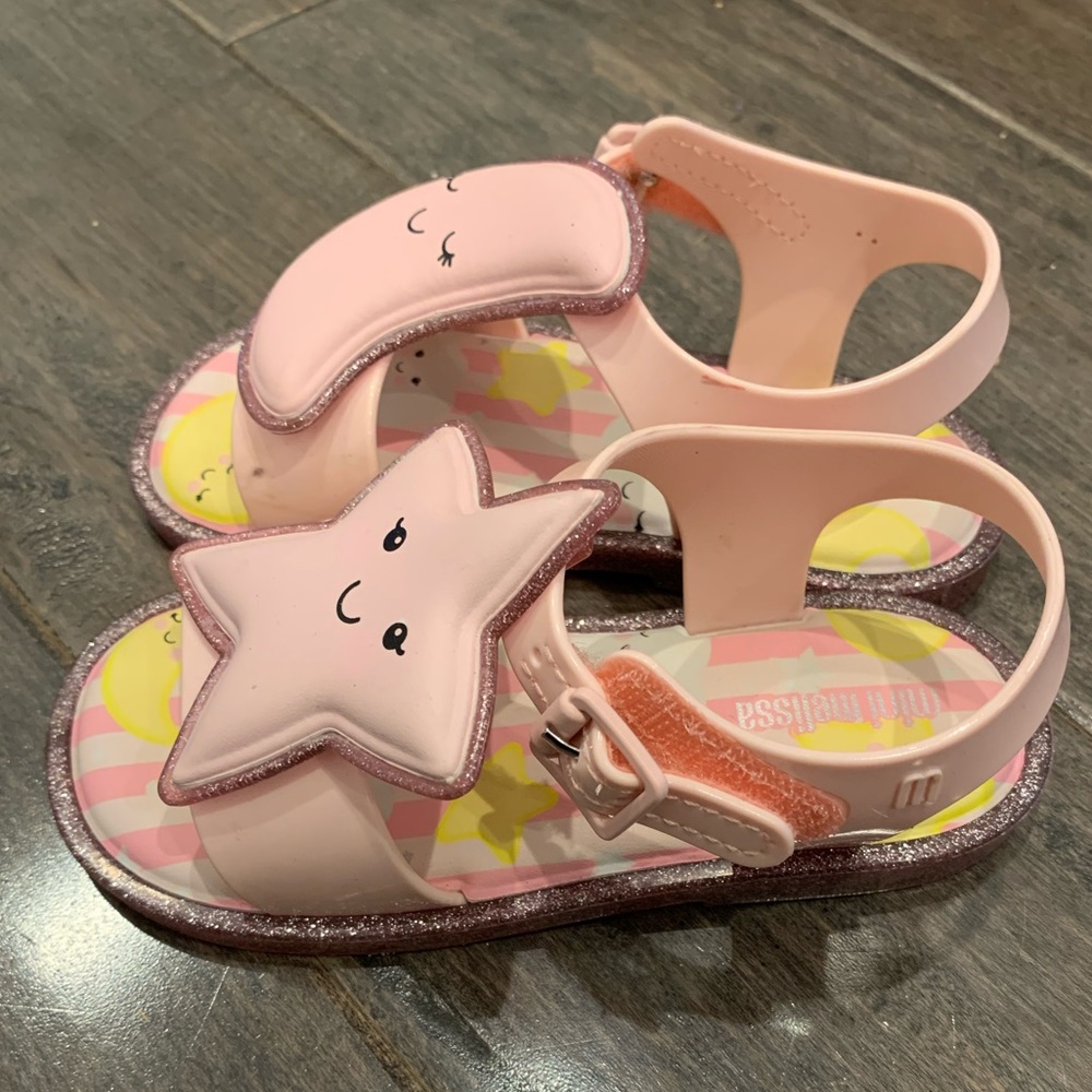 Mini Melissa Size 9 Pink Toddler Sandals